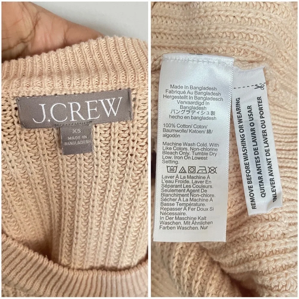 J. Crew Beige Cotton Fisherman sweater size XS Fall season